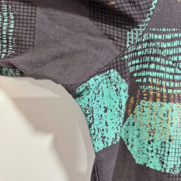 Bombay Paisley cotton linen blend pull over dress honeycomb pattern size M - Picture 5 of 16